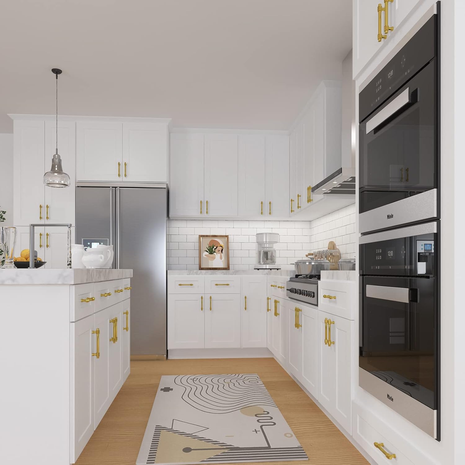 Kitchen Base Cabinets, Sideboard Storage Cabinet, Entryway Cabinet with 1-Drawer & Adjustable Shelf, 15" W X 24" D X 34-1/2"H